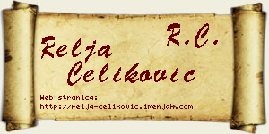 Relja Čeliković vizit kartica
